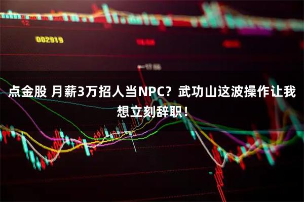 点金股 月薪3万招人当NPC？武功山这波操作让我想立刻辞职！