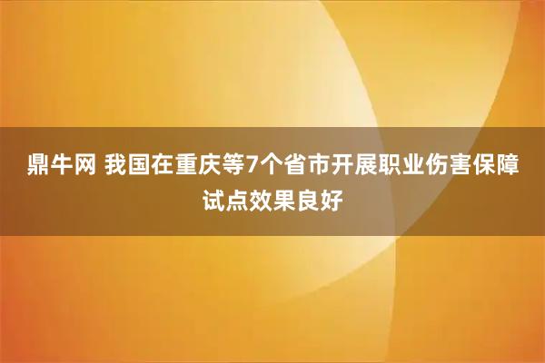 鼎牛网 我国在重庆等7个省市开展职业伤害保障试点效果良好
