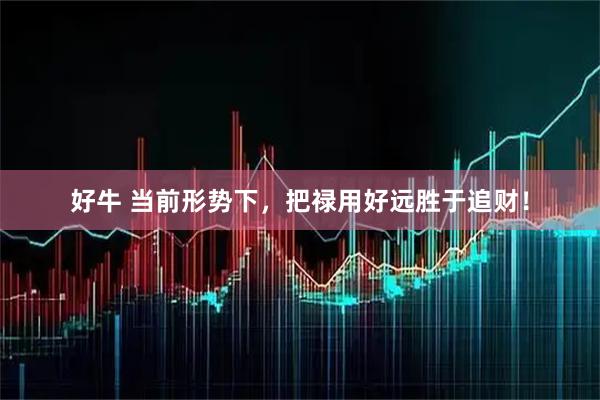 好牛 当前形势下，把禄用好远胜于追财！