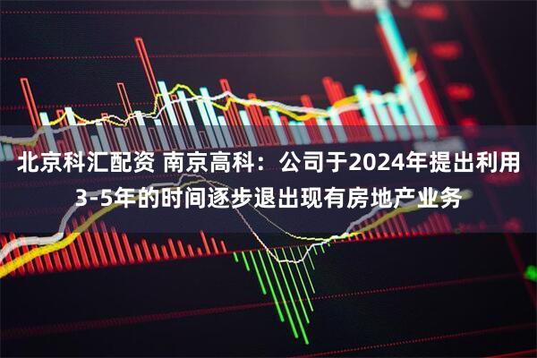 北京科汇配资 南京高科：公司于2024年提出利用3-5年的时间逐步退出现有房地产业务